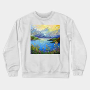 Mountain Serenity: Lakeside Whisper Crewneck Sweatshirt